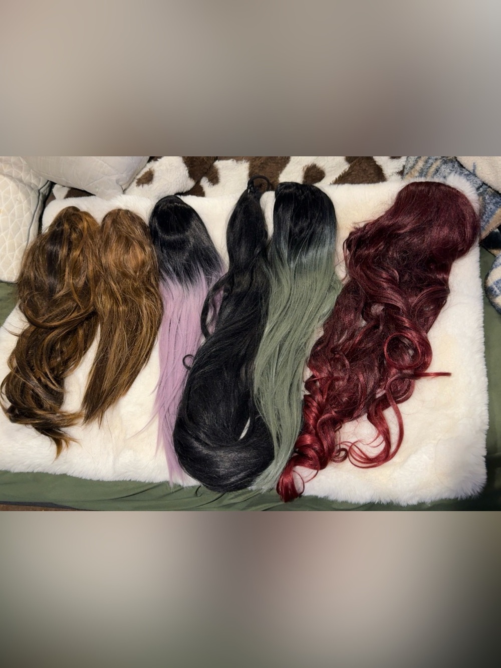 Sleek Black to Sage Ombre Ponytail Hair Extension - Women’s Style